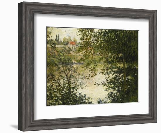 A View Through the Trees of La Grande Jatte Island; a Travers Les Arbres, Ile De La Grande Jatte,…-Claude Monet-Framed Giclee Print