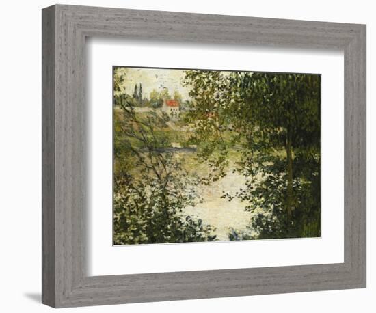 A View Through the Trees of La Grande Jatte Island; a Travers Les Arbres, Ile De La Grande Jatte,…-Claude Monet-Framed Giclee Print