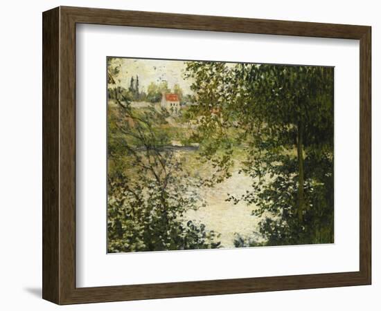 A View Through the Trees of La Grande Jatte Island; a Travers Les Arbres, Ile De La Grande Jatte,…-Claude Monet-Framed Giclee Print