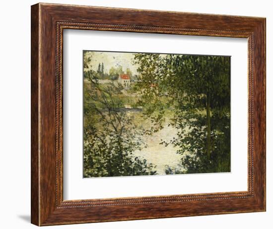 A View Through the Trees of La Grande Jatte Island; a Travers Les Arbres, Ile De La Grande Jatte,…-Claude Monet-Framed Giclee Print