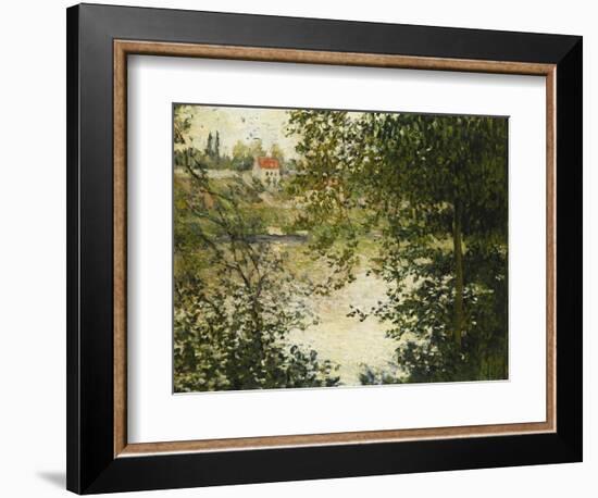 A View Through the Trees of La Grande Jatte Island; a Travers Les Arbres, Ile De La Grande Jatte,…-Claude Monet-Framed Giclee Print