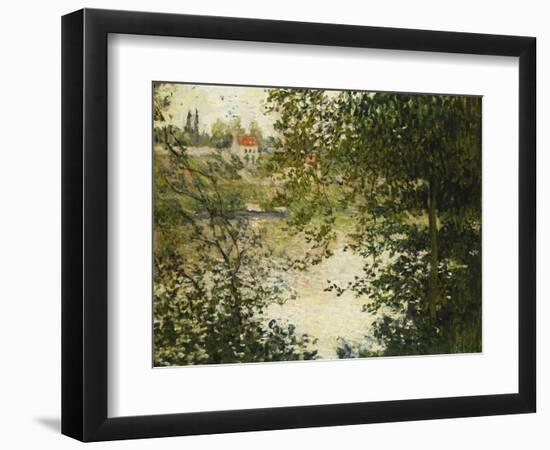 A View Through the Trees of La Grande Jatte Island; a Travers Les Arbres, Ile De La Grande Jatte,…-Claude Monet-Framed Giclee Print