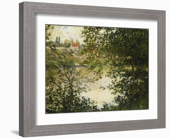 A View Through the Trees of La Grande Jatte Island-Claude Monet-Framed Giclee Print