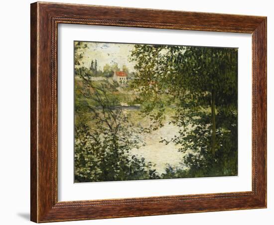 A View Through the Trees of La Grande Jatte Island-Claude Monet-Framed Giclee Print