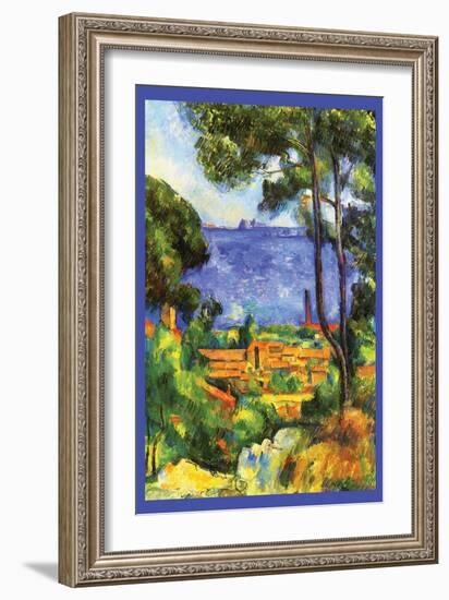 A View Through the Trees Of-Paul C?zanne-Framed Art Print
