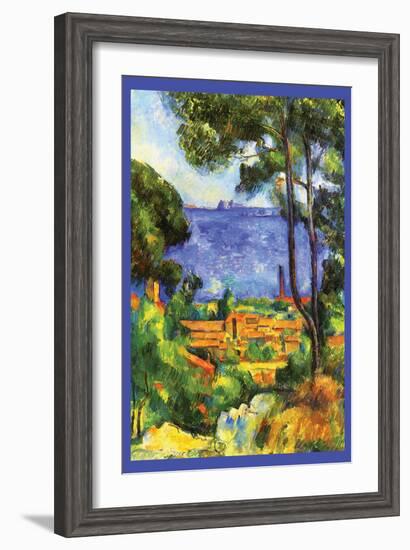 A View Through the Trees Of-Paul C?zanne-Framed Art Print