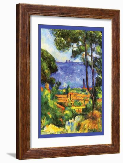 A View Through the Trees Of-Paul C?zanne-Framed Art Print