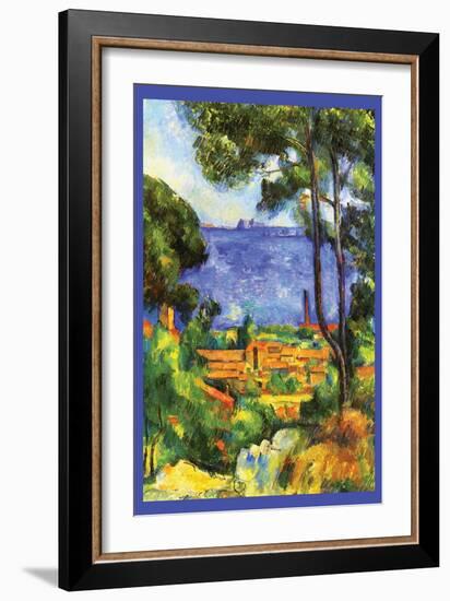 A View Through the Trees Of-Paul C?zanne-Framed Art Print