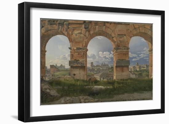 A View through Three of the North-Western Arches of the Third Storey of the Coliseum in Rome, 1815-Christoffer-wilhelm Eckersberg-Framed Giclee Print