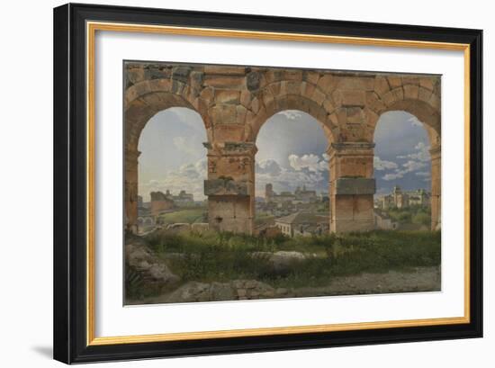 A View through Three of the North-Western Arches of the Third Storey of the Coliseum in Rome, 1815-Christoffer-wilhelm Eckersberg-Framed Giclee Print