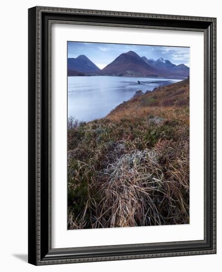 A View Towards the Cuillin Hills Across Loch Ainort on the Isle of Skye, Scotland, United Kingdom-Jon Gibbs-Framed Photographic Print