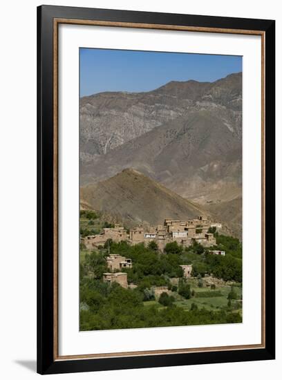 A Village and Terraced Fields of Wheat and Potatoes in the Panjshir Valley, Afghanistan, Asia-Alex Treadway-Framed Photographic Print