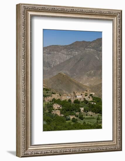 A Village and Terraced Fields of Wheat and Potatoes in the Panjshir Valley, Afghanistan, Asia-Alex Treadway-Framed Photographic Print