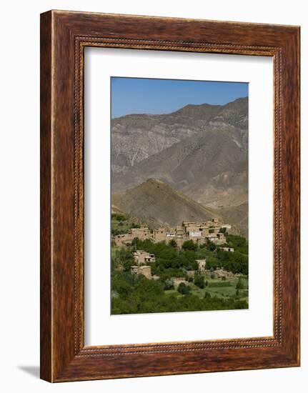 A Village and Terraced Fields of Wheat and Potatoes in the Panjshir Valley, Afghanistan, Asia-Alex Treadway-Framed Photographic Print