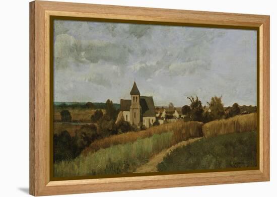 A Village at Harvest Time-Alfred Thompson Bricher-Framed Premier Image Canvas