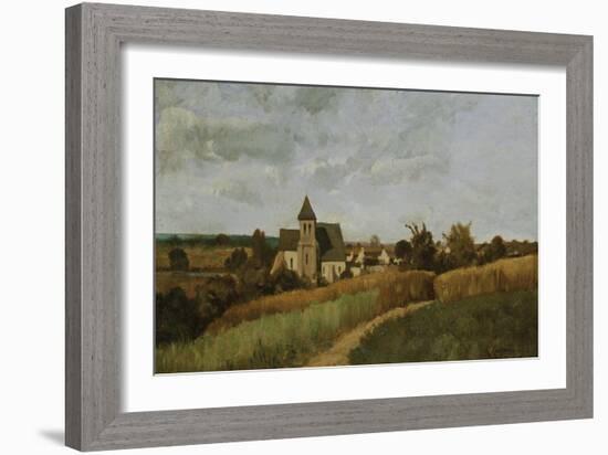 A Village at Harvest Time-Alfred Thompson Bricher-Framed Giclee Print