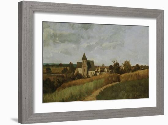 A Village at Harvest Time-Henri-Joseph Harpignies-Framed Giclee Print