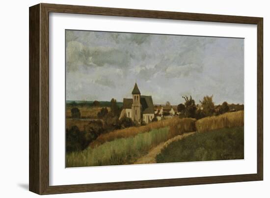 A Village at Harvest Time-Henri-Joseph Harpignies-Framed Giclee Print