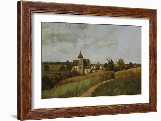 A Village at Harvest Time-Henri-Joseph Harpignies-Framed Giclee Print