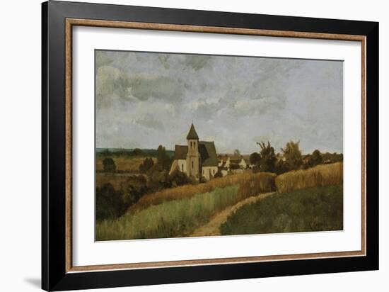 A Village at Harvest Time-Henri-Joseph Harpignies-Framed Giclee Print