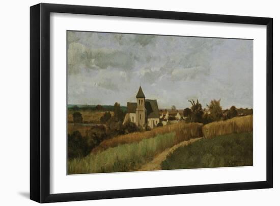 A Village at Harvest Time-Henri-Joseph Harpignies-Framed Giclee Print