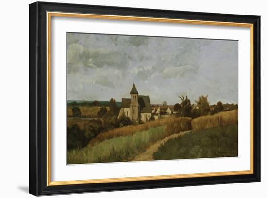 A Village at Harvest Time-Henri-Joseph Harpignies-Framed Giclee Print