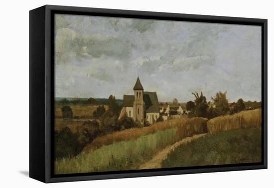 A Village at Harvest Time-Alfred Thompson Bricher-Framed Premier Image Canvas