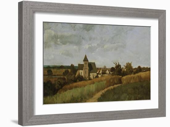 A Village at Harvest Time-Alfred Thompson Bricher-Framed Giclee Print