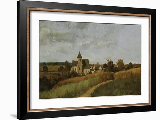 A Village at Harvest Time-Alfred Thompson Bricher-Framed Giclee Print