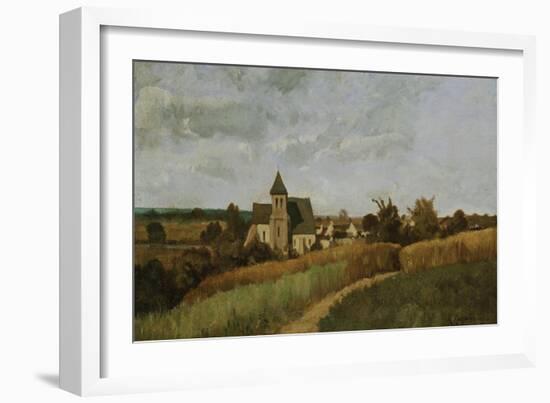 A Village at Harvest Time-Alfred Thompson Bricher-Framed Giclee Print