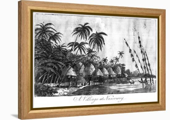 A Village at Nancowry, Nicobar Islands, 1799-null-Framed Premier Image Canvas