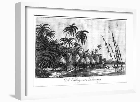 A Village at Nancowry, Nicobar Islands, 1799-null-Framed Giclee Print