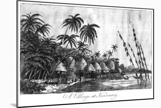 A Village at Nancowry, Nicobar Islands, 1799-null-Mounted Giclee Print