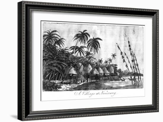 A Village at Nancowry, Nicobar Islands, 1799-null-Framed Giclee Print