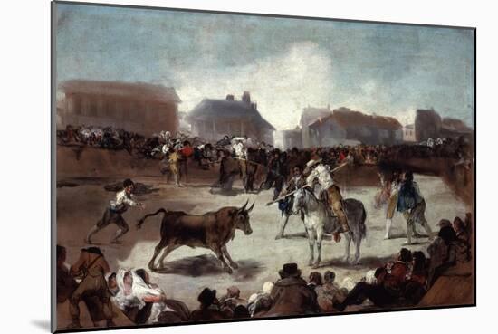 A Village Bullfight, C1812-1814-Francisco de Goya-Mounted Giclee Print