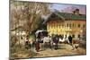 A Village Gathering in Bavaria-Lorenzo Il Quaglio-Mounted Giclee Print