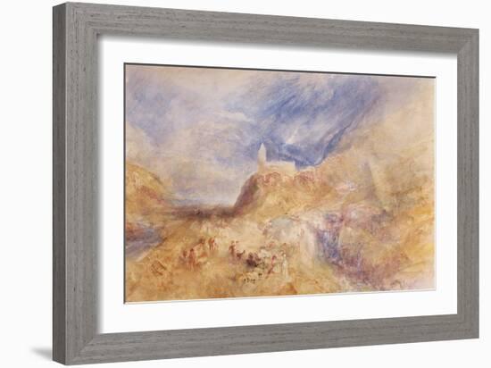 A Village in the Alps, Sion, C.1846-J. M. W. Turner-Framed Giclee Print