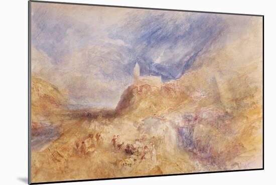 A Village in the Alps, Sion, C.1846-J. M. W. Turner-Mounted Giclee Print