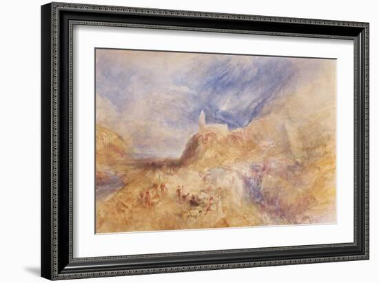 A Village in the Alps, Sion, C.1846-J. M. W. Turner-Framed Giclee Print