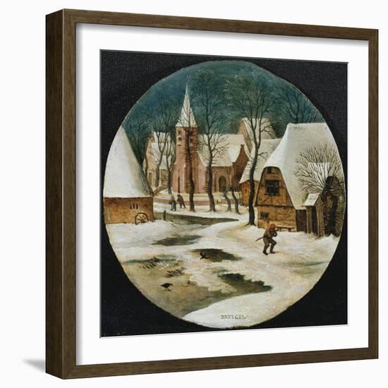 A Village in Winter-Hendrik Avercamp-Framed Giclee Print