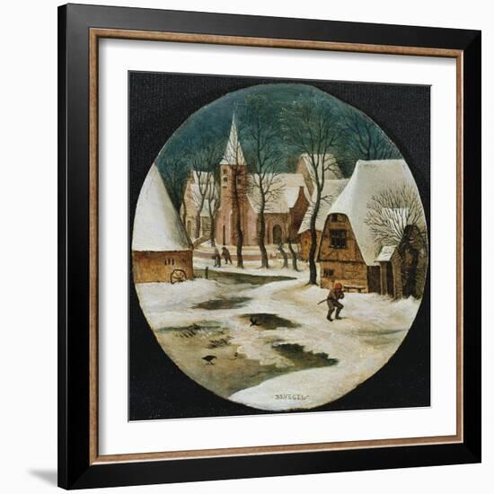 A Village in Winter-Hendrik Avercamp-Framed Giclee Print