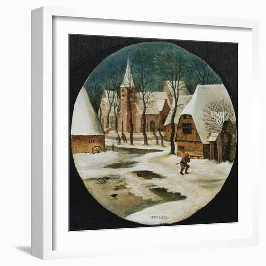A Village in Winter-Hendrik Avercamp-Framed Giclee Print