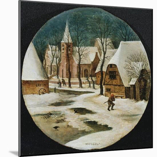 A Village in Winter-Hendrik Avercamp-Mounted Giclee Print