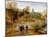 A Village Landscape with Farmers, 1634-Pieter Brueghel the Younger-Mounted Giclee Print