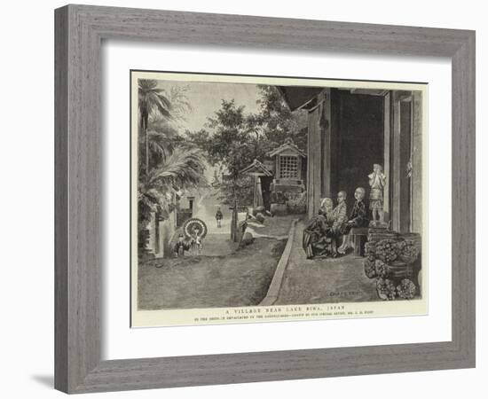 A Village Near Lake Biwa, Japan-Charles Edwin Fripp-Framed Giclee Print