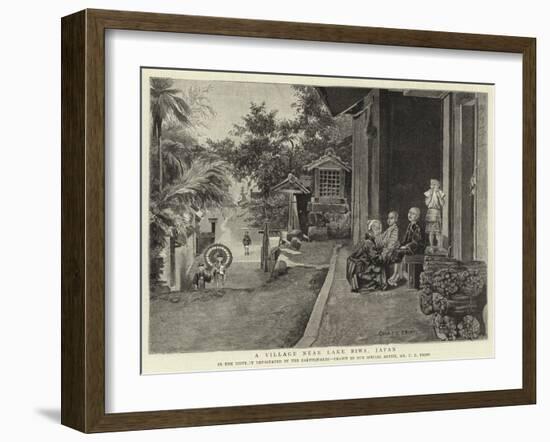 A Village Near Lake Biwa, Japan-Charles Edwin Fripp-Framed Giclee Print