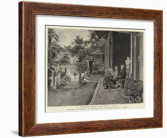 A Village Near Lake Biwa, Japan-Charles Edwin Fripp-Framed Giclee Print