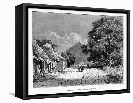 A Village, Nicaragua, 19th Century-Vuillier-Framed Premier Image Canvas