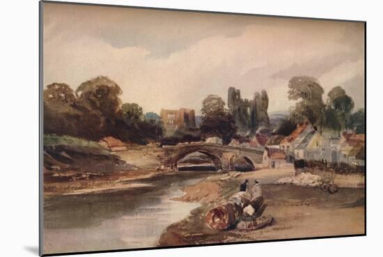 'A Village on a River, with Bridge and Ruins', c1824-Peter De Wint-Mounted Giclee Print