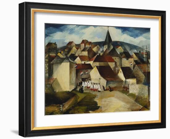 A Village Procession, France, C.1923-Christopher Richard Wynne Nevinson-Framed Giclee Print